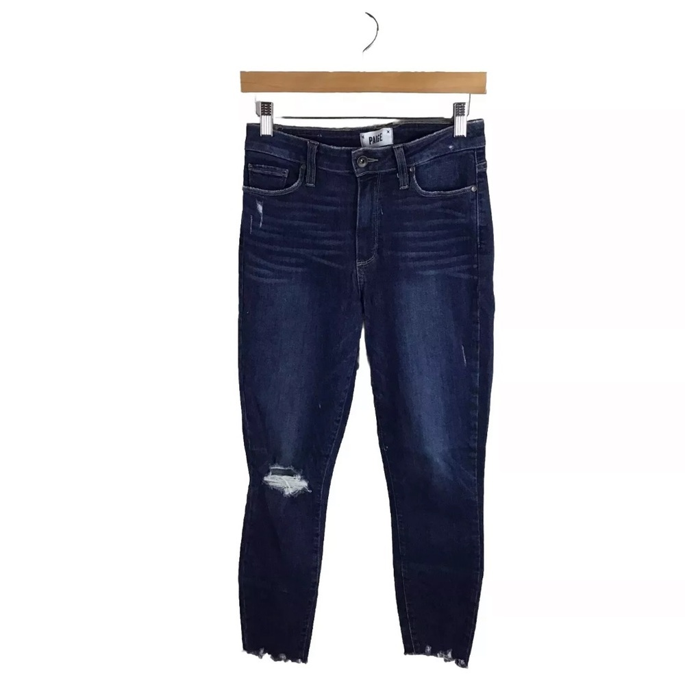 Paige Jeans Hoxton Distressed Hem Danton Destructed Denim
